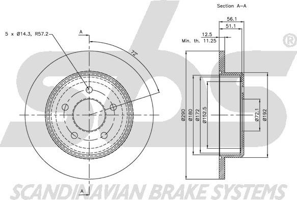 SBS 1815319311 - Спирачен диск vvparts.bg