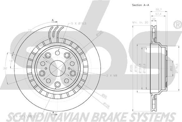 SBS 18153145149 - Спирачен диск vvparts.bg