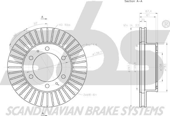 SBS 18153145140 - Спирачен диск vvparts.bg