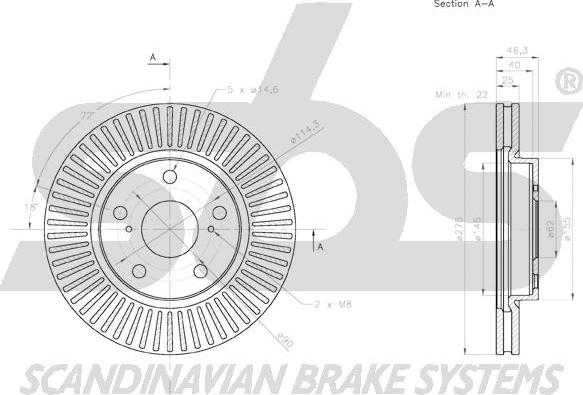 SBS 18153145173 - Спирачен диск vvparts.bg