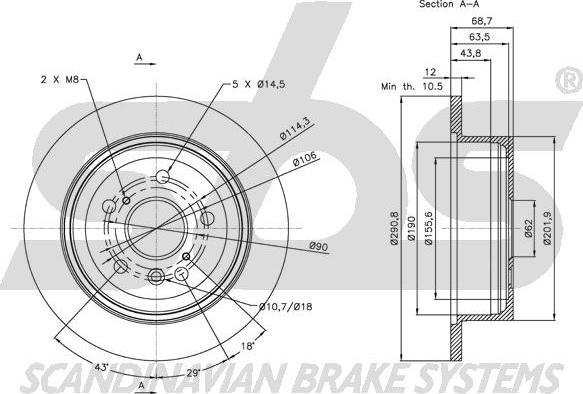 SBS 1815.204576 - Спирачен диск vvparts.bg