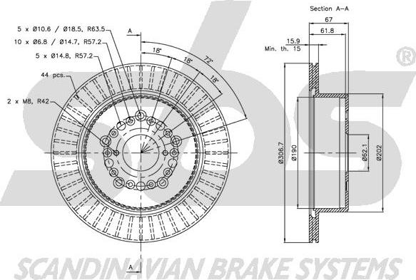 SBS 1815204573 - Спирачен диск vvparts.bg