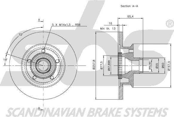 SBS 18152047118 - Спирачен диск vvparts.bg