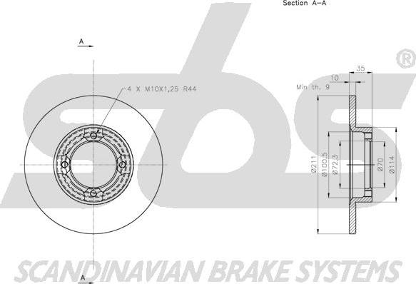 SBS 1815205113 - Спирачен диск vvparts.bg