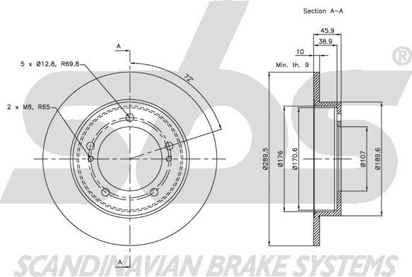 SBS 1815205201 - Спирачен диск vvparts.bg