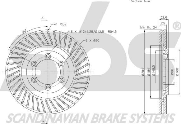 SBS 1815205701 - Спирачен диск vvparts.bg