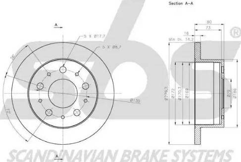 SBS 1815311945 - Спирачен диск vvparts.bg