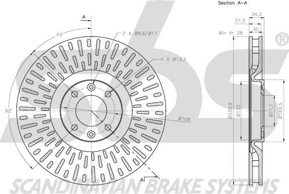 SBS 1815201953 - Спирачен диск vvparts.bg