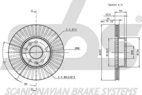 SBS 1815311906 - Спирачен диск vvparts.bg