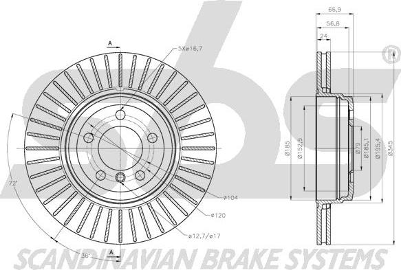 SBS 1815311579 - Спирачен диск vvparts.bg