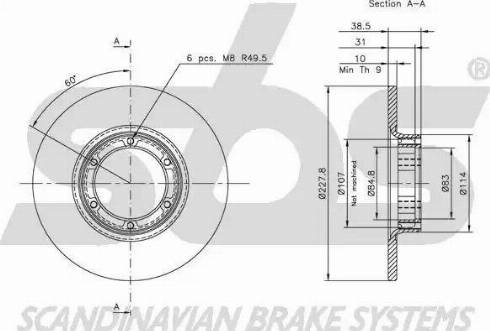 SBS 1815313901 - Спирачен диск vvparts.bg