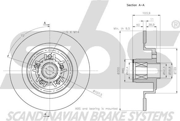 SBS 1815203986 - Спирачен диск vvparts.bg