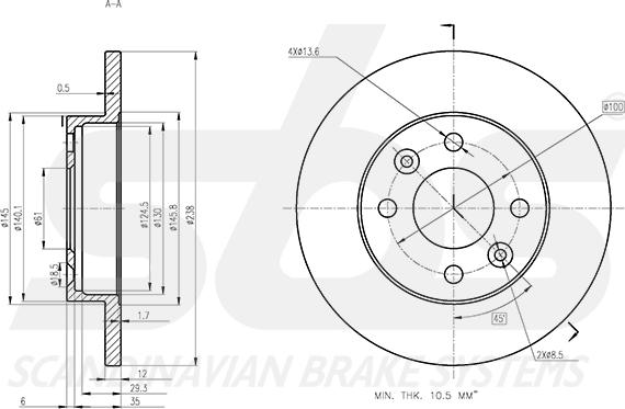 SBS 1815.203938 - Спирачен диск vvparts.bg