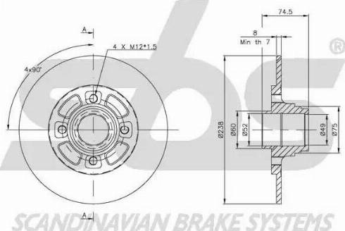 SBS 1815203927 - Спирачен диск vvparts.bg