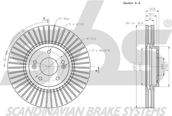 SBS 1815203440 - Спирачен диск vvparts.bg