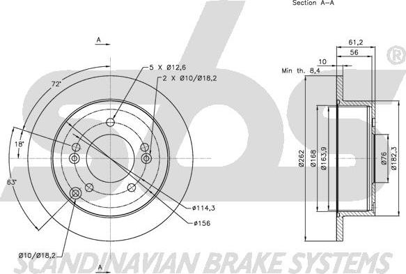 SBS 1815.203424 - Спирачен диск vvparts.bg