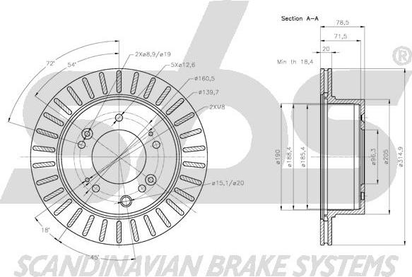 SBS 1815.203530 - Спирачен диск vvparts.bg