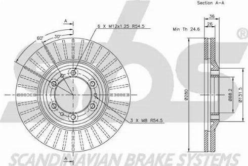 SBS 1815203627 - Спирачен диск vvparts.bg