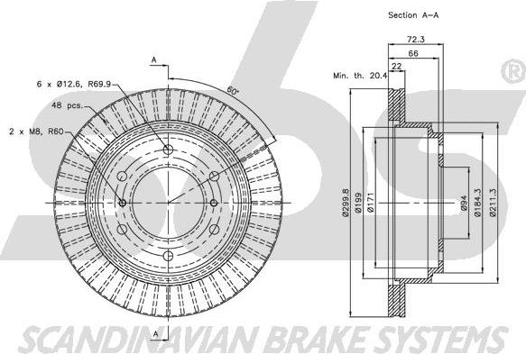 SBS 1815203041 - Спирачен диск vvparts.bg