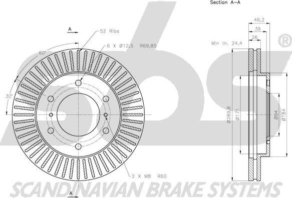 SBS 1815.203054 - Спирачен диск vvparts.bg