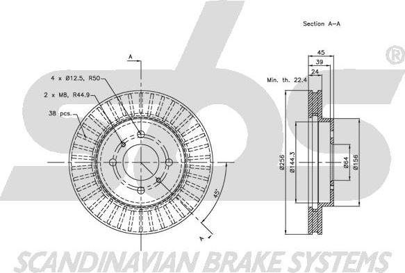 SBS 1815.203039 - Спирачен диск vvparts.bg