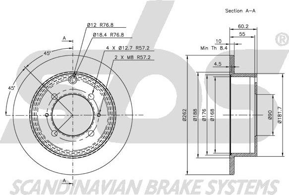 SBS 1815203024 - Спирачен диск vvparts.bg