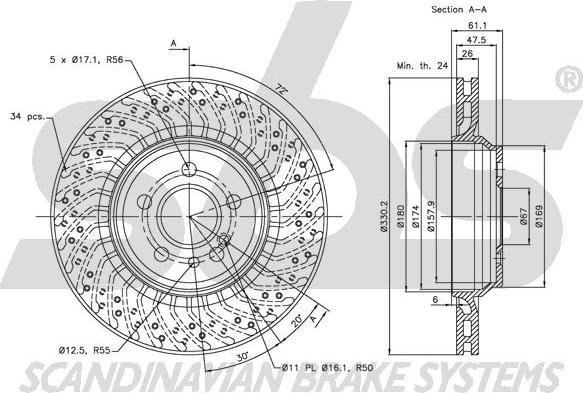 SBS 1815.203385 - Спирачен диск vvparts.bg