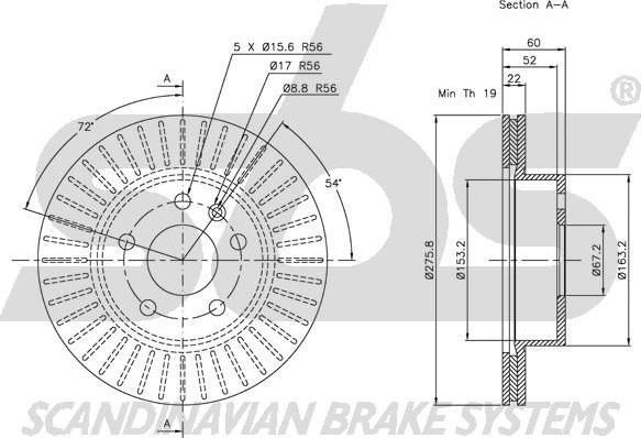 SBS 1815313335 - Спирачен диск vvparts.bg