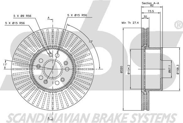 SBS 1815203329 - Спирачен диск vvparts.bg