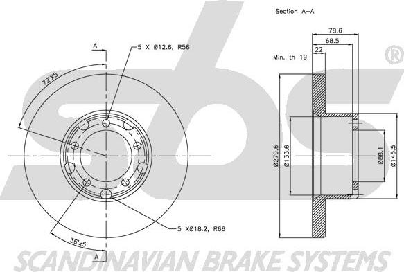 SBS 1815203325 - Спирачен диск vvparts.bg