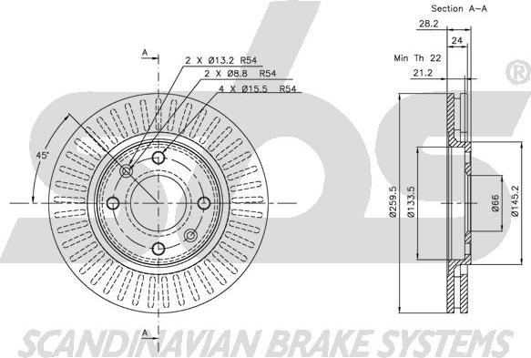 SBS 1815203719 - Спирачен диск vvparts.bg