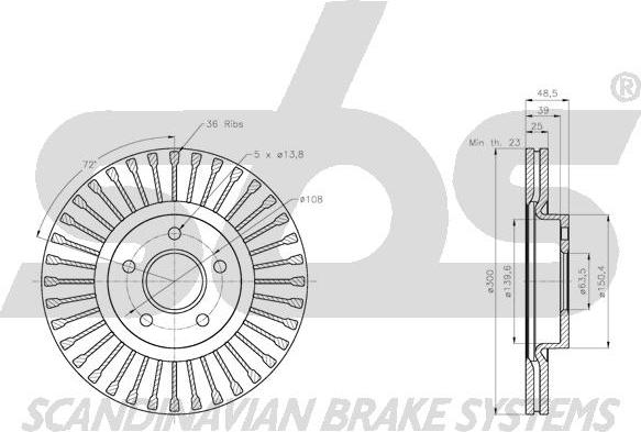 SBS 1815202591 - Спирачен диск vvparts.bg