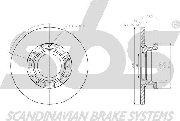 SBS 1815202597 - Спирачен диск vvparts.bg