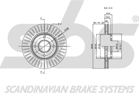 SBS 1815202549 - Спирачен диск vvparts.bg