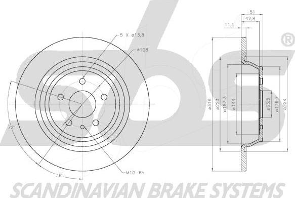 SBS 18152025102 - Спирачен диск vvparts.bg