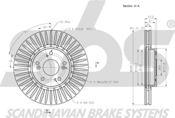 SBS 1815312646 - Спирачен диск vvparts.bg