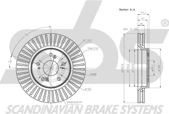 SBS 1815312653 - Спирачен диск vvparts.bg