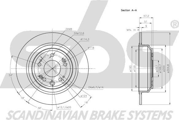 SBS 1815.202652 - Спирачен диск vvparts.bg