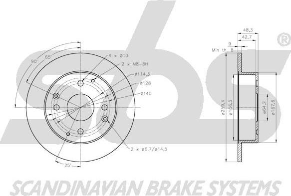 SBS 1815202668 - Спирачен диск vvparts.bg