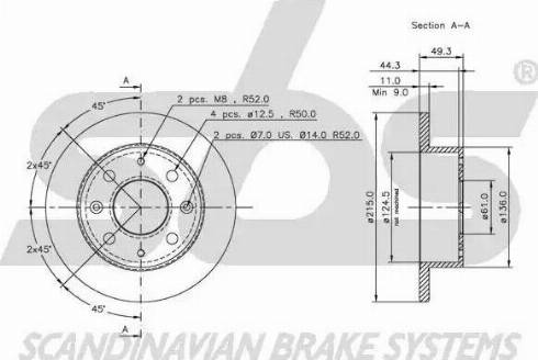 SBS 1815202603 - Спирачен диск vvparts.bg