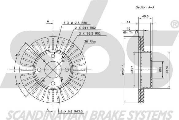 SBS 1815202607 - Спирачен диск vvparts.bg