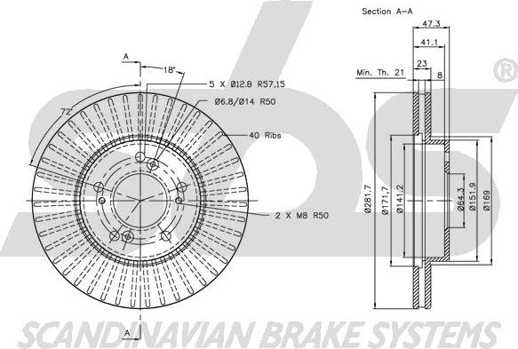 SBS 1815202626 - Спирачен диск vvparts.bg