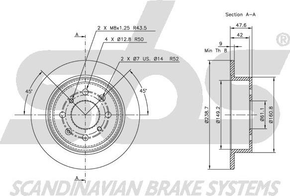 SBS 1815312621 - Спирачен диск vvparts.bg