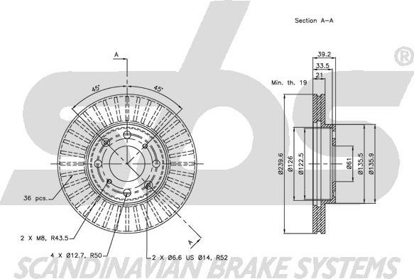 SBS 1815202628 - Спирачен диск vvparts.bg