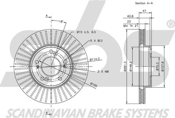 SBS 1815202622 - Спирачен диск vvparts.bg