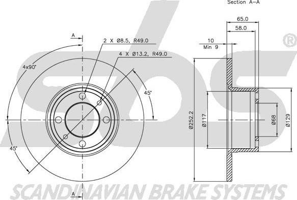 SBS 1815202305 - Спирачен диск vvparts.bg