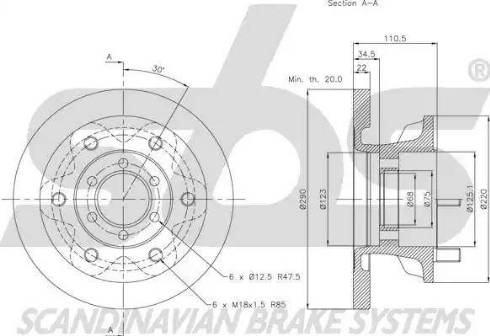 SBS 1815312338 - Спирачен диск vvparts.bg