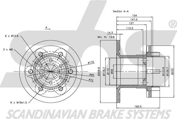 SBS 1815202326 - Спирачен диск vvparts.bg