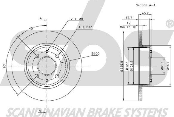 SBS 1815202216 - Спирачен диск vvparts.bg