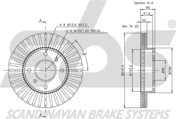 SBS 1815312231 - Спирачен диск vvparts.bg